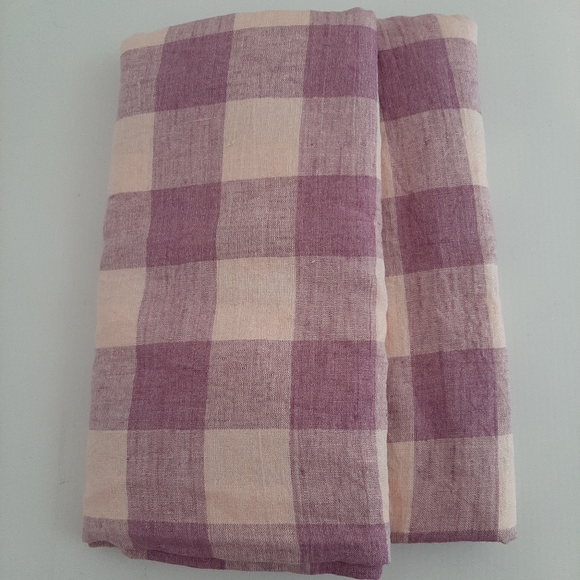 Zara Home Gingham Check 61" x 98" Linen Tablecloth - Picture 10 of 11